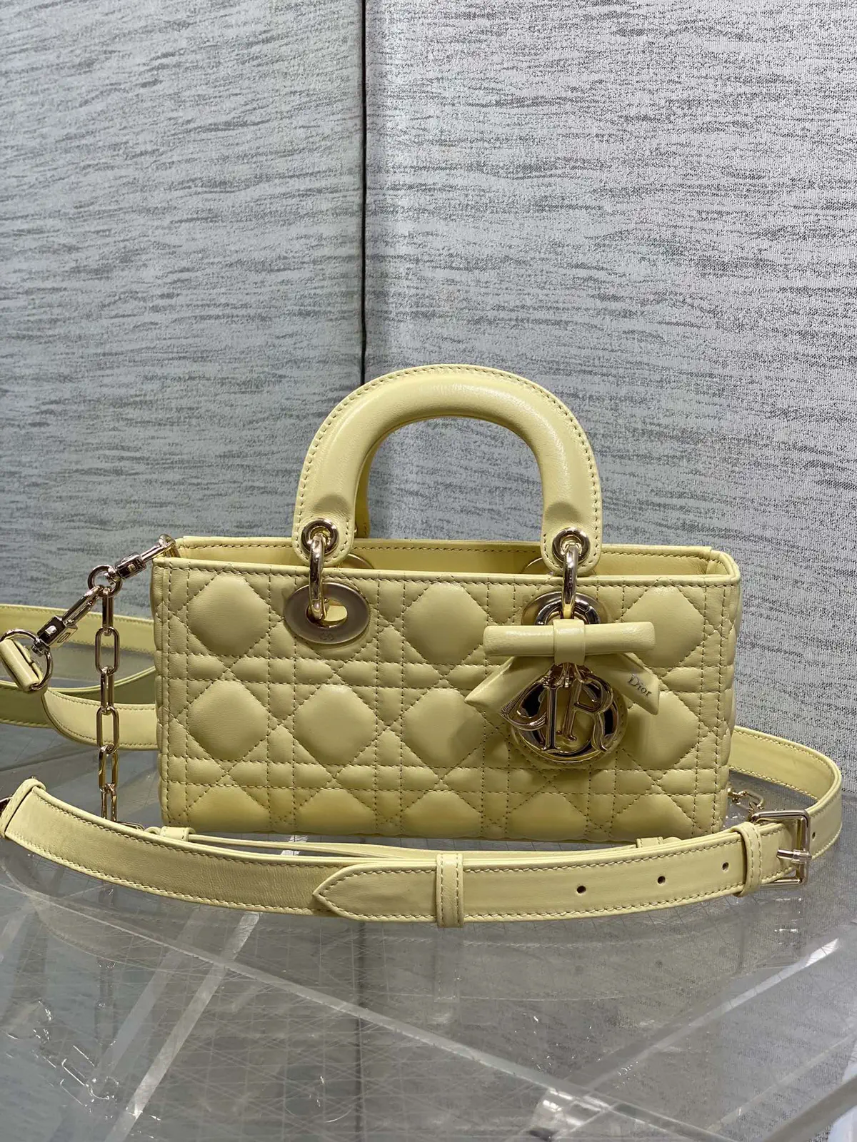 Dior Quilted Top Handle Bag with Bow Detail image 1
