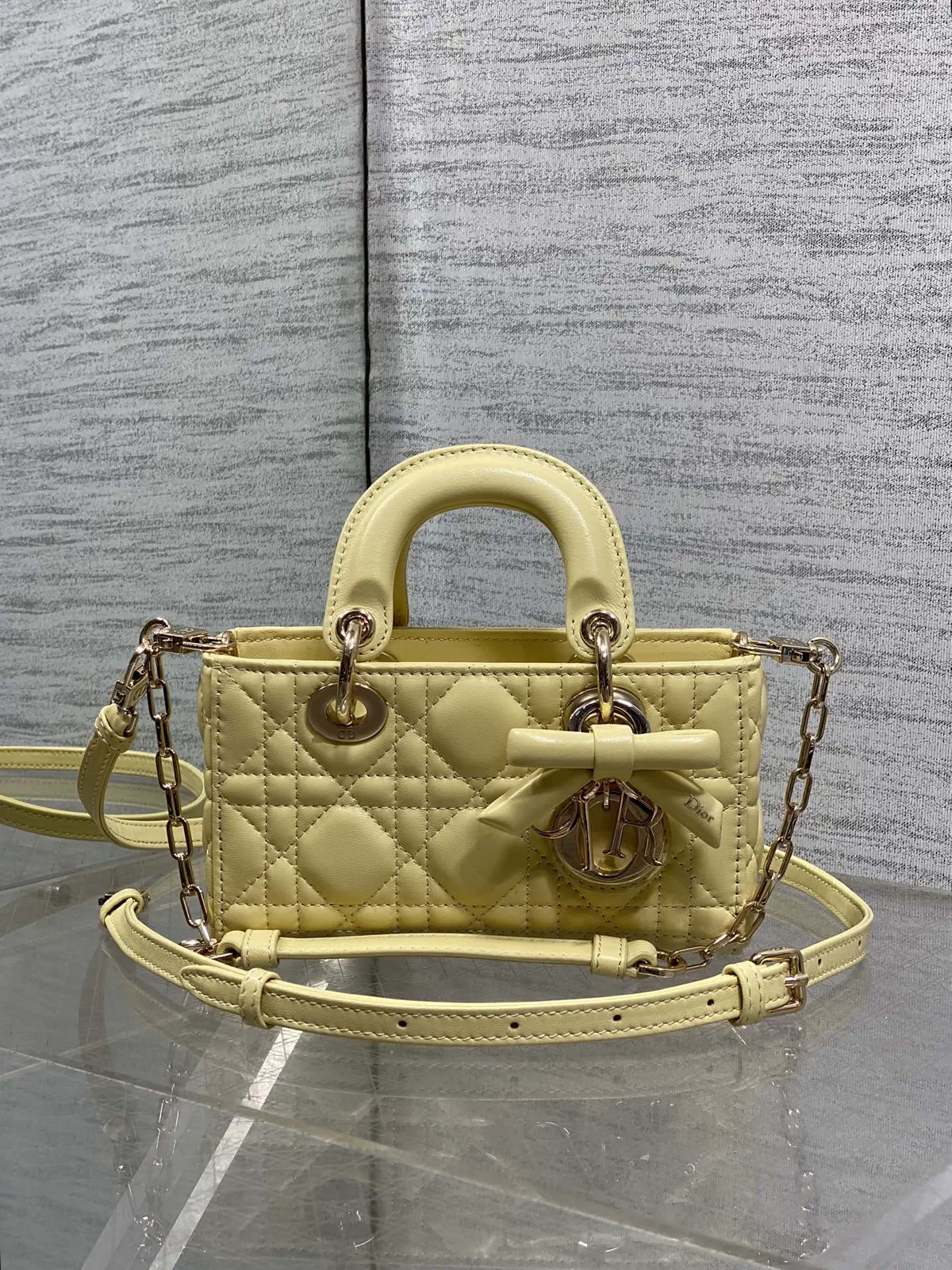 Dior Quilted Bow D-Joy Top Handle Bag image 1