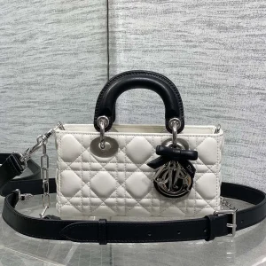 Dior Quilted Mini Top Handle Bag with Bow Charm image 1