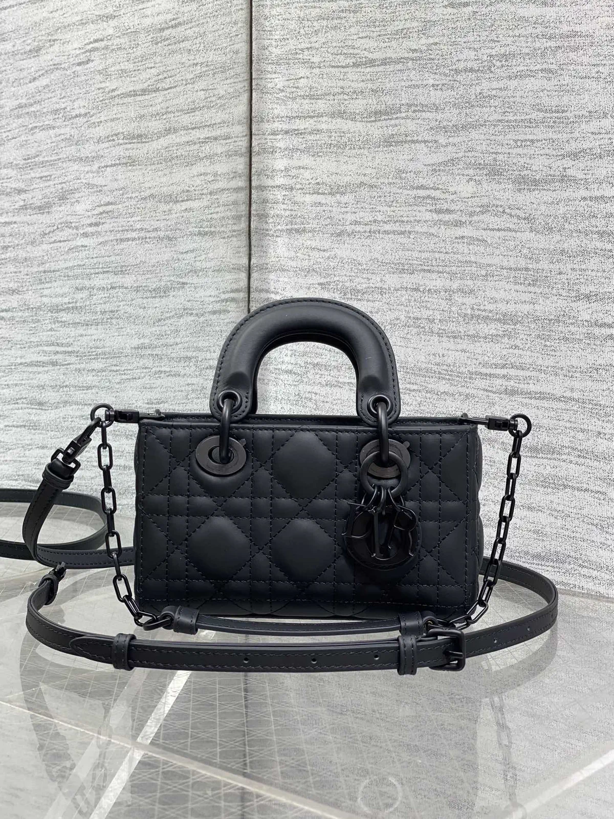 Dior D-Joy Quilted Top Handle Bag image 1