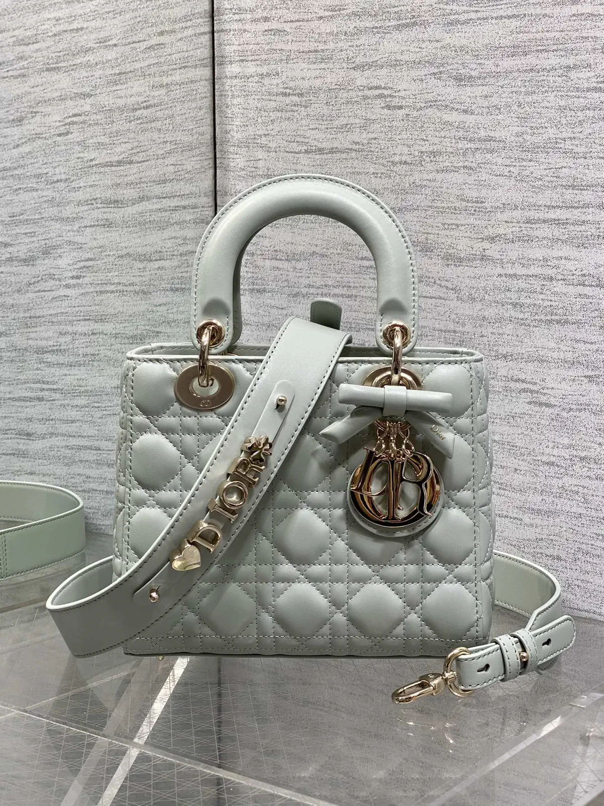 Dior Quilted Bow Detail Top Handle Bag image 1