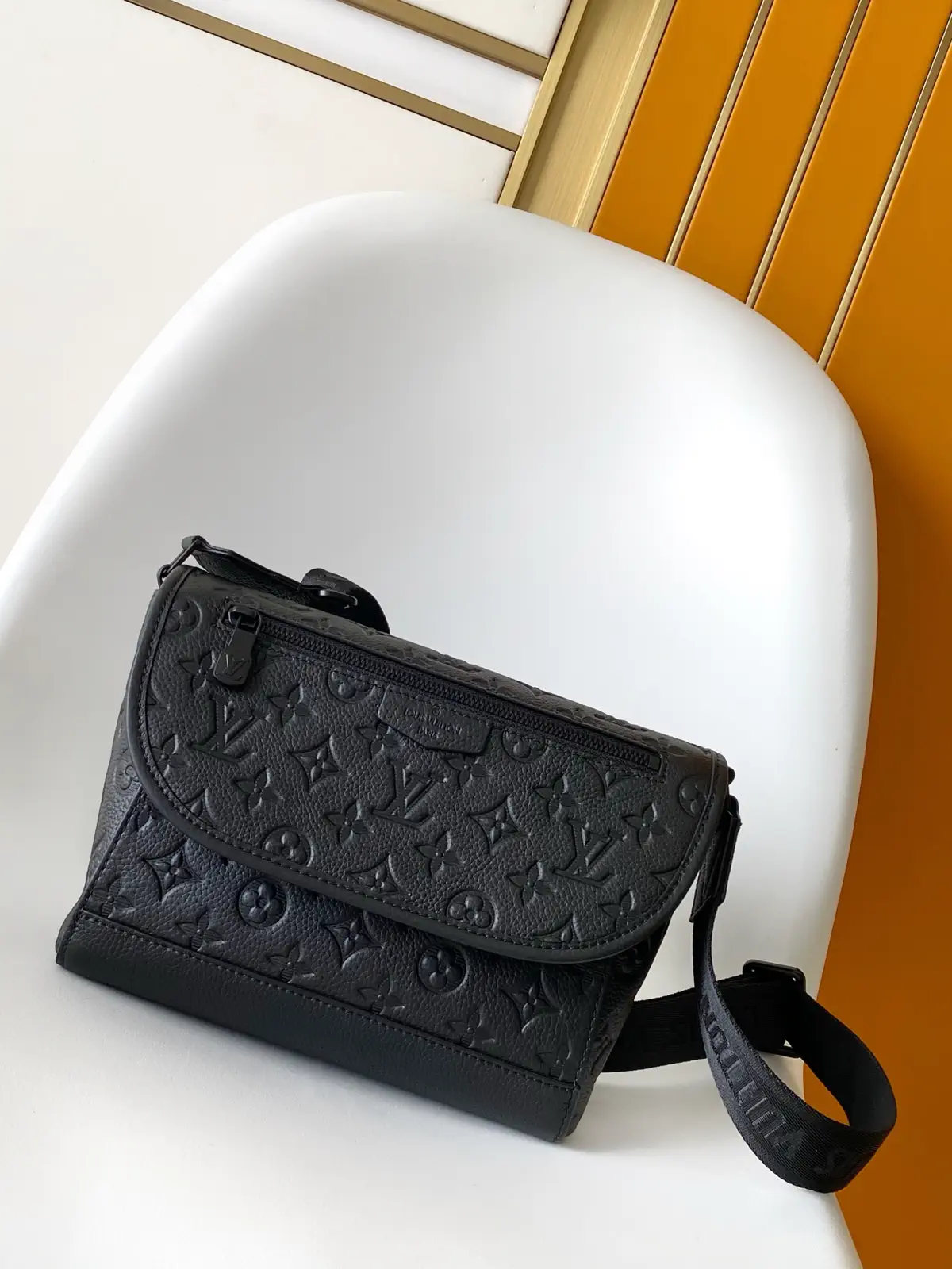 Louis Vuitton Monogram Embossed Black Crossbody Bag image 1