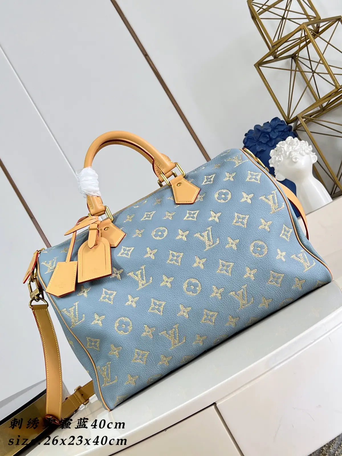 Louis Vuitton Embroidered Monogram Speedy P9 Bandoulière 40 Bag image 1