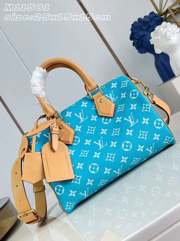 Louis Vuitton Sky Blue Monogram Leather Speedy P9 Bandoulière 25 Bag image 1
