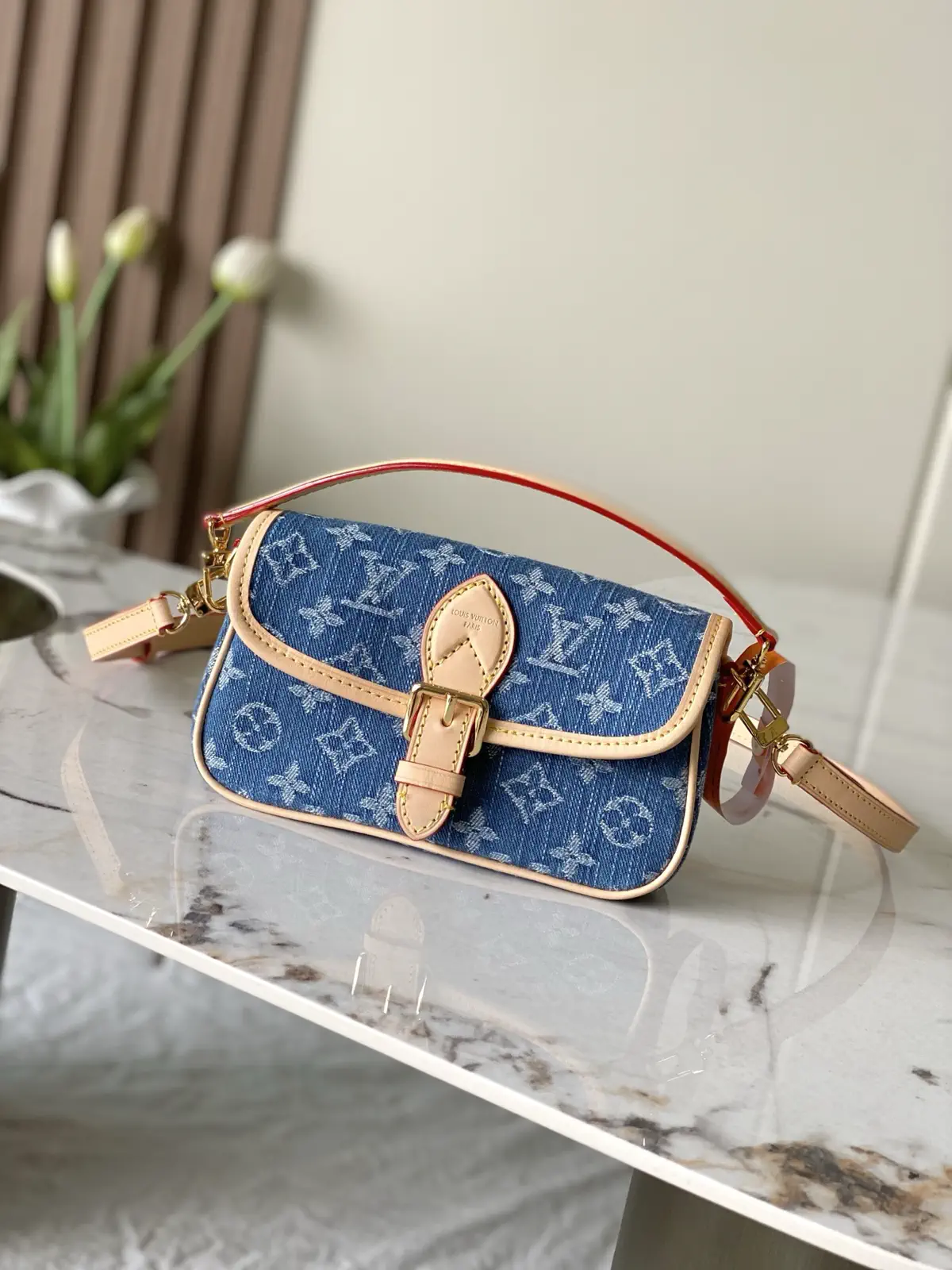 Louis Vuitton Nano Diane Denim Monogram Shoulder Bag image 1