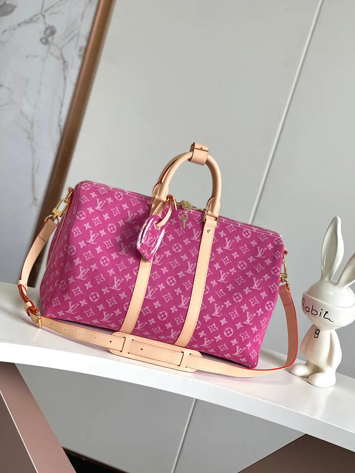 Louis Vuitton Monogram Denim Keepall Bandoulière 45 Duffle Bag image 1