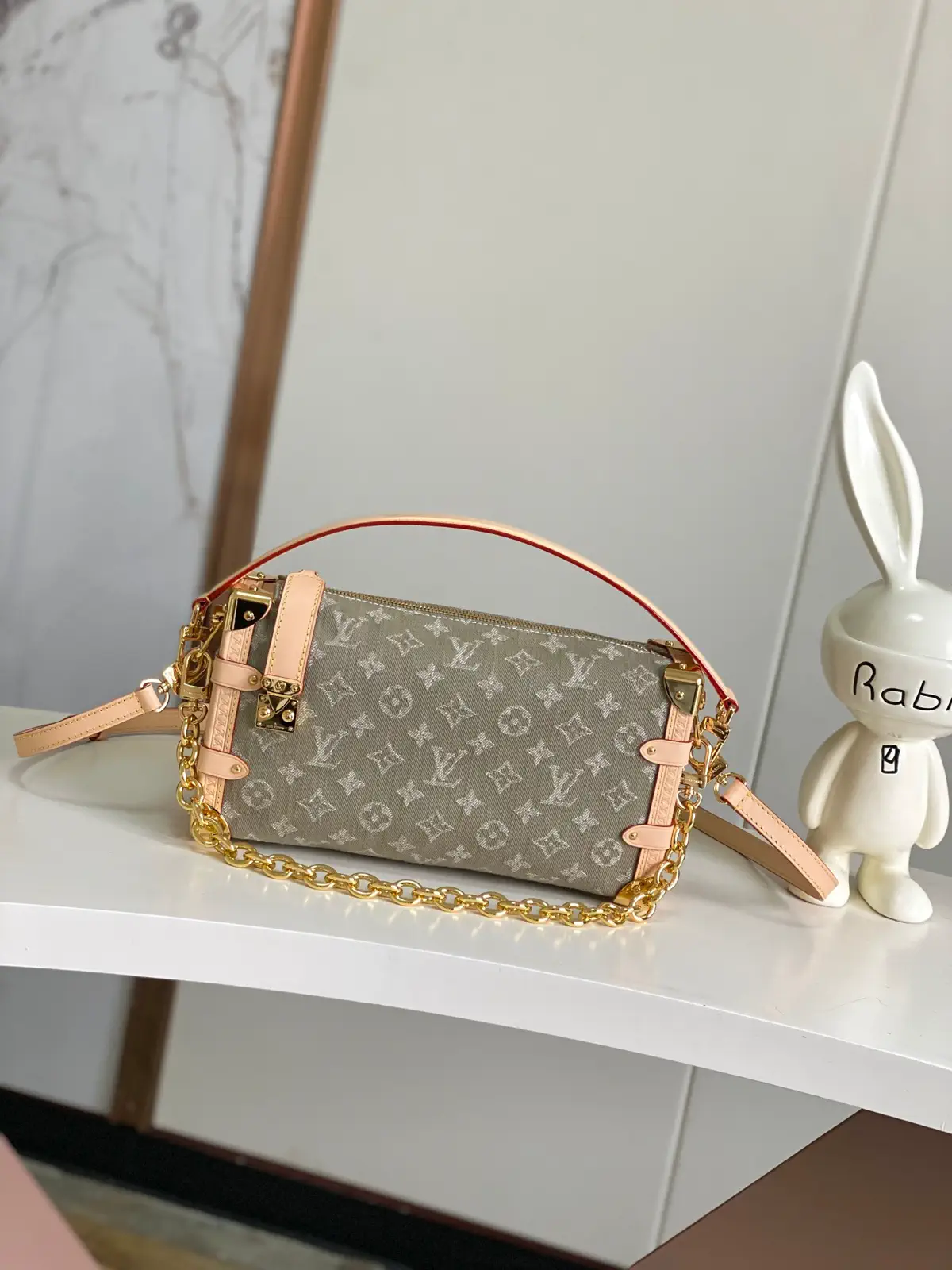 Louis Vuitton Monogram Denim Side Trunk East West Bag image 1