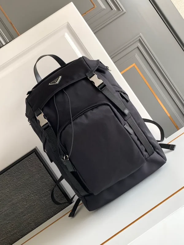 Prada Nylon Backpack with Saffiano Leather Trim image 1