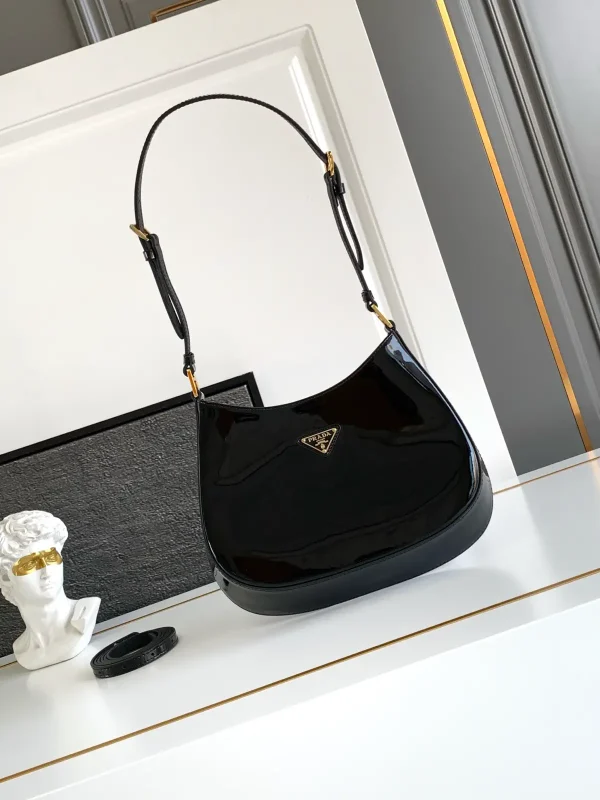 Prada Black Patent Leather Shoulder Bag image 1