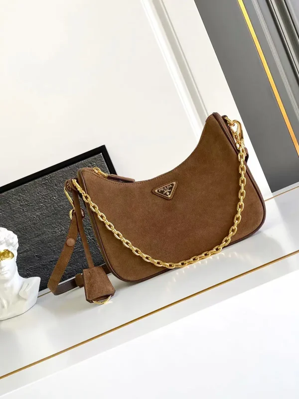 Prada Suede Hobo Shoulder Bag image 1