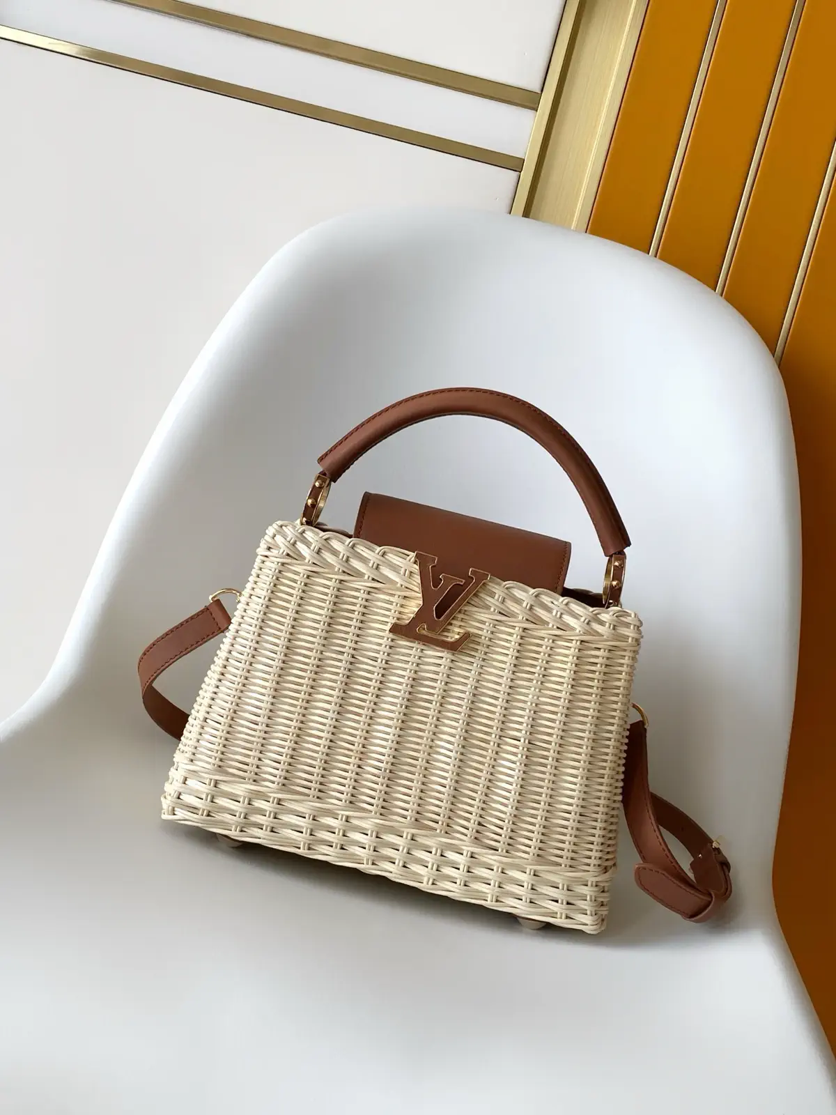 Louis Vuitton Capucines Mini Rattan Top Handle Bag image 1
