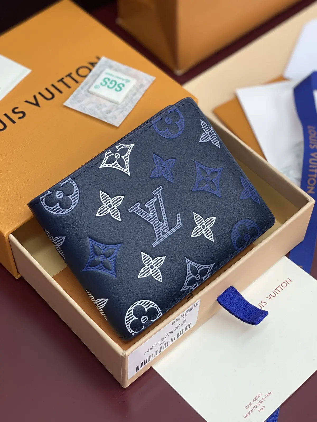 Louis Vuitton Navy Blue Monogram Multiple Wallet image 1