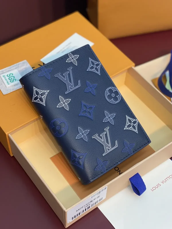 Louis Vuitton Navy Monogram Passport Holder image 1