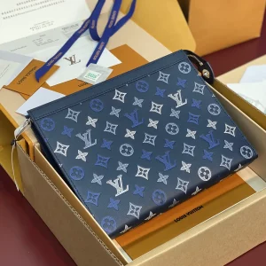Louis Vuitton Monogram Navy Pochette Voyage Clutch image 1