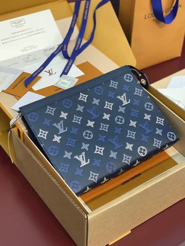 Louis Vuitton Monogram Navy Pochette Voyage Clutch image 1