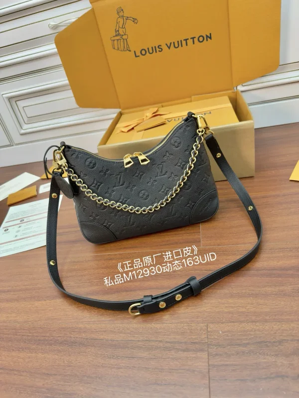 Louis Vuitton Black Embossed Monogram Shoulder Bag image 1
