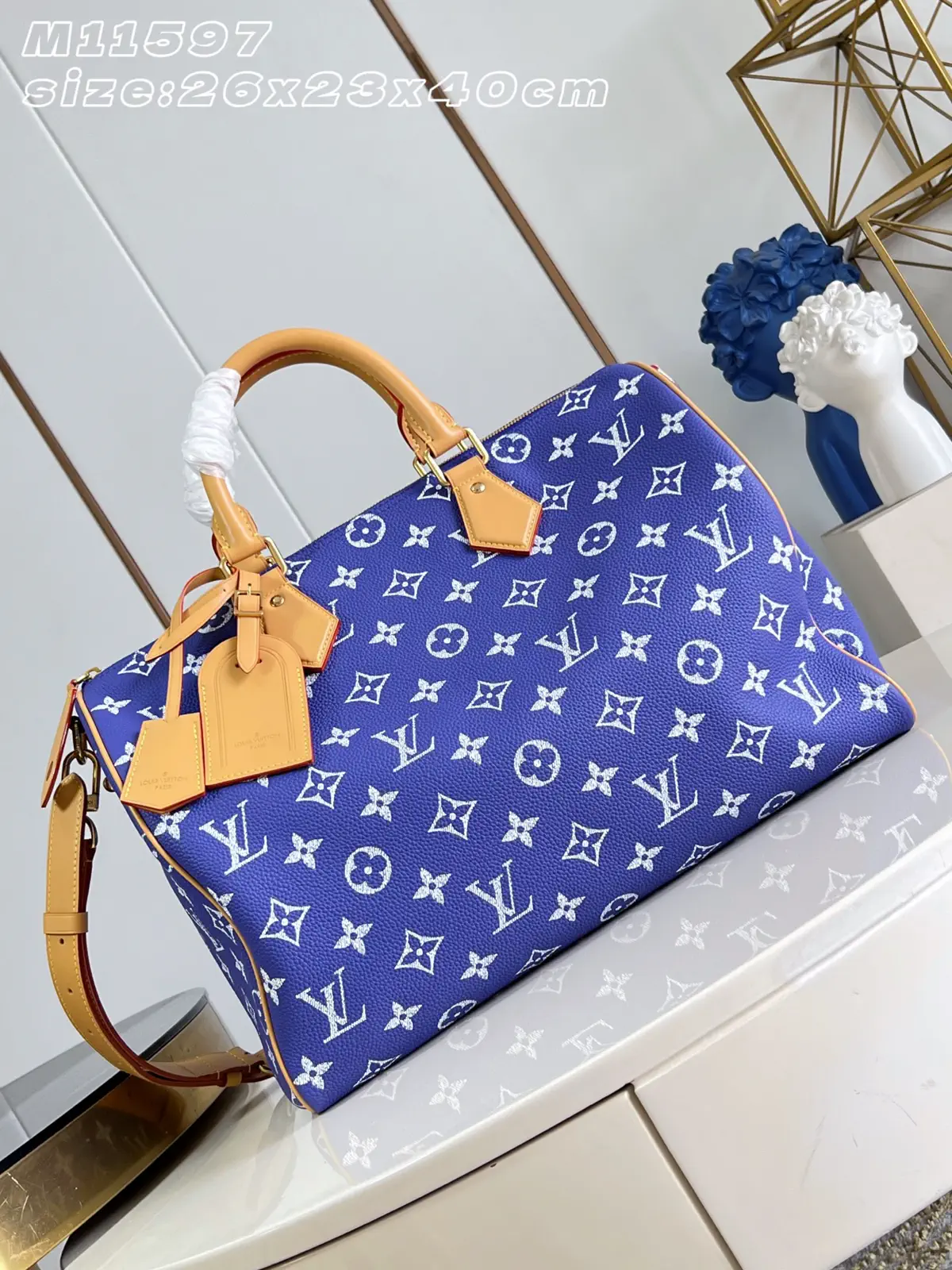 Louis Vuitton Blue Monogram Speedy Bandoulière 40 Bag image 1