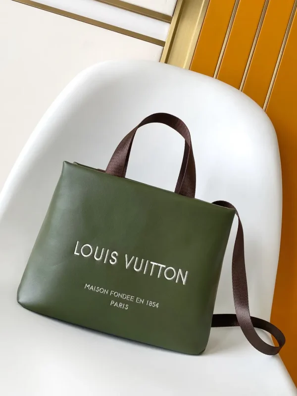 Louis Vuitton Olive Green Medium Shopper Tote Bag image 1
