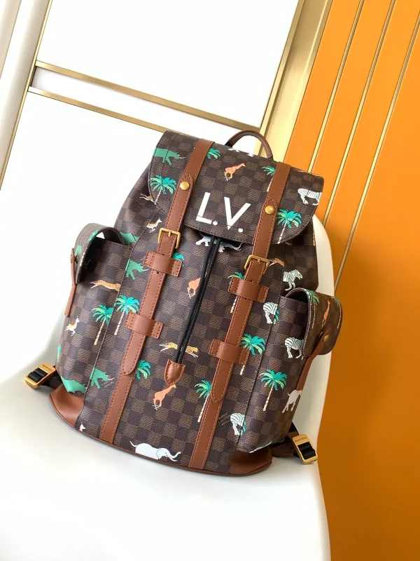 Louis Vuitton Christopher Small Backpack with Animal and Palm Tree Print image 1