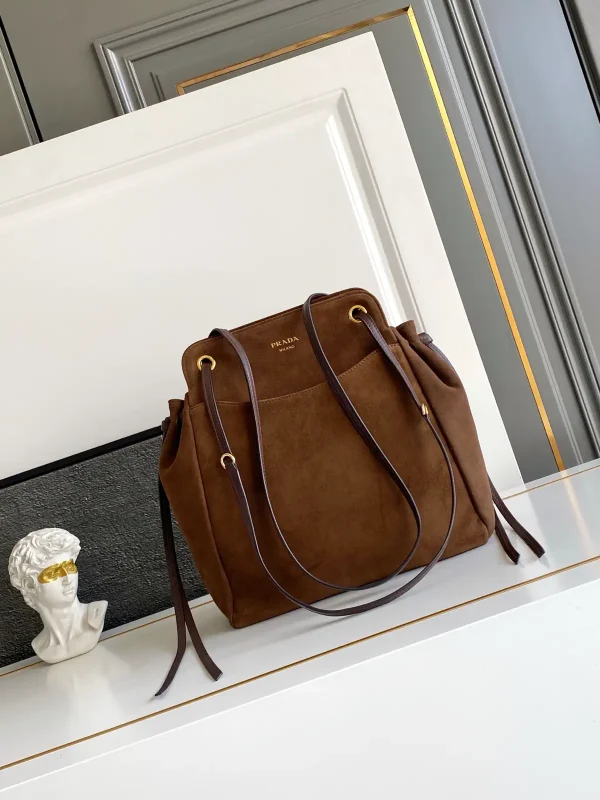 Prada Suede Carry Shoulder Bag image 1