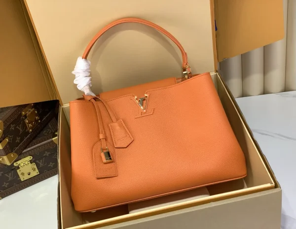Louis Vuitton Capucines Orange Top Handle Bag image 1