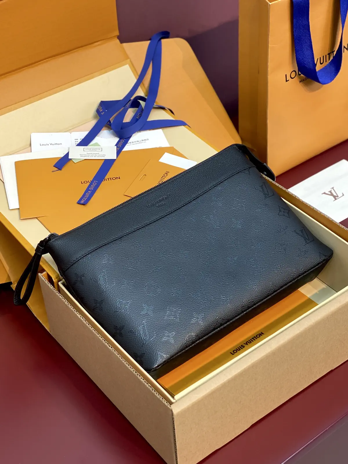 Louis Vuitton Monogram Midnight Pochette Voyage Souple Clutch image 1