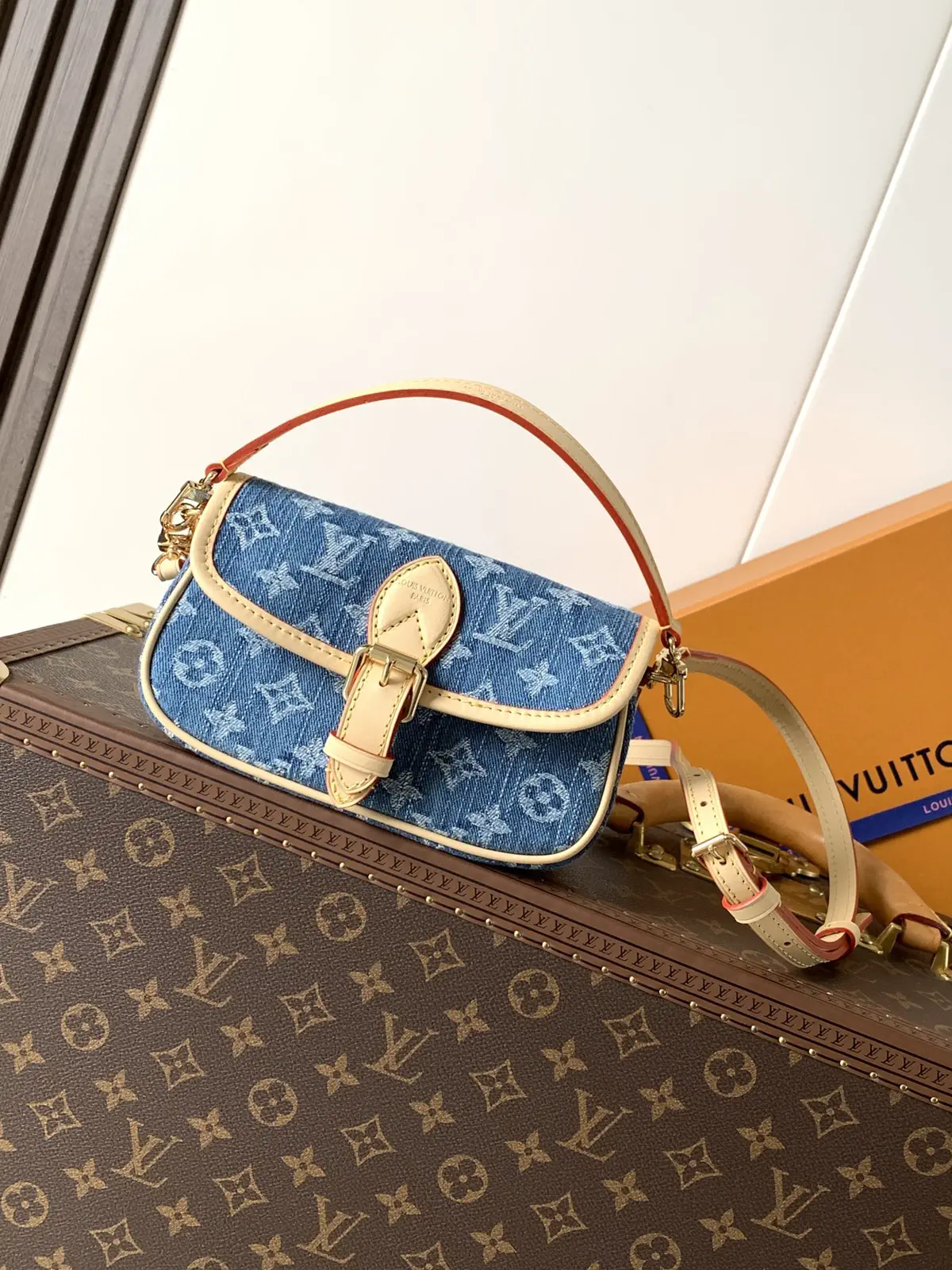 Louis Vuitton Nano Diane Denim Monogram Shoulder Bag image 1