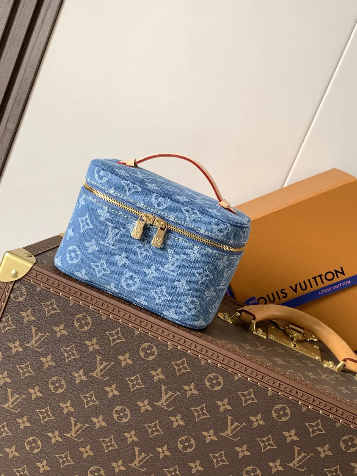 Louis Vuitton Monogram Denim Mini Vanity Bag image 1