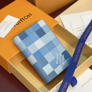 Louis Vuitton Blue Checkerboard Pocket Wallet image 1