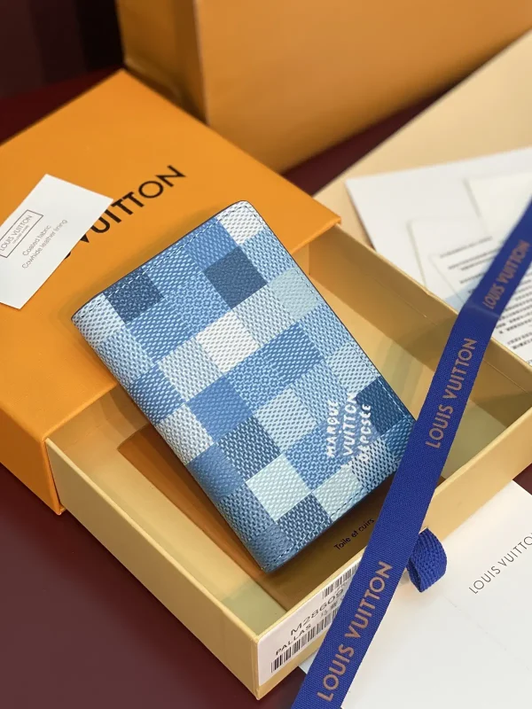 Louis Vuitton Blue Checkerboard Pocket Wallet image 1
