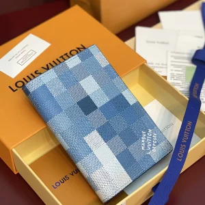 Louis Vuitton Blue Checkerboard Passport Holder image 1