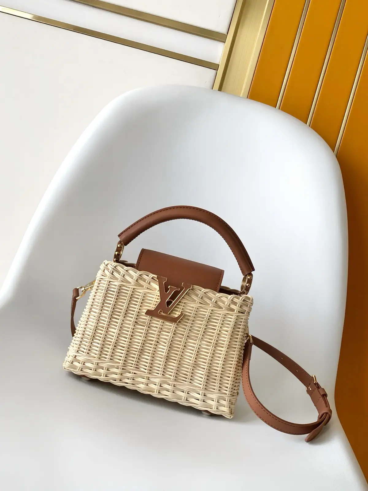 Louis Vuitton Capucines Mini Rattan Top Handle Bag image 1