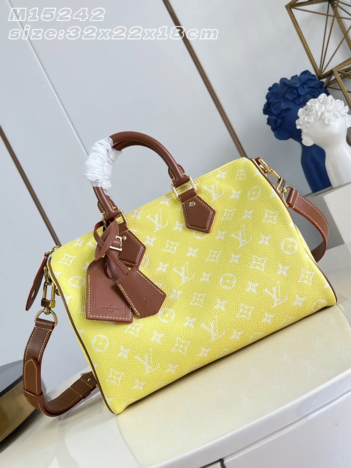 Louis Vuitton Yellow Monogram Speedy Bandoulière 30 Bag image 1