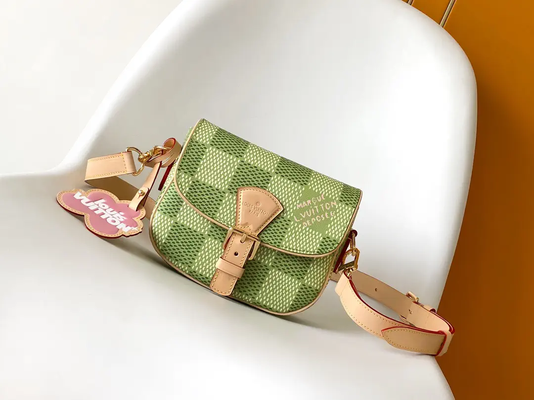 Louis Vuitton Green Checkerboard Montsouris Small Messenger Bag image 1