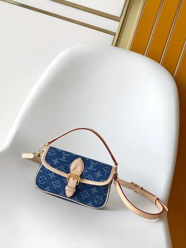 Louis Vuitton Blue Denim Monogram Nano Diane Shoulder Bag image 1