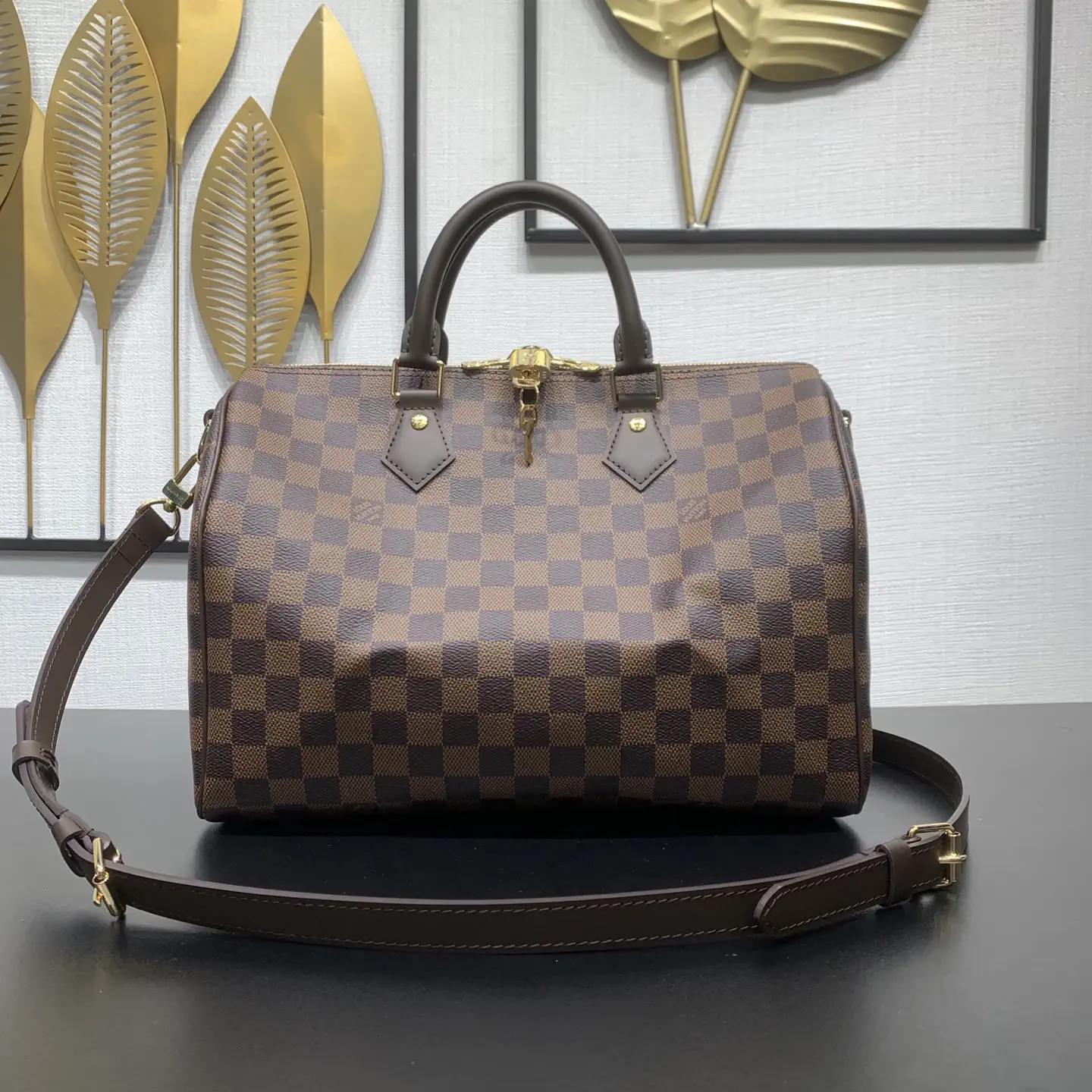 Louis Vuitton Speedy Bandoulière 30 Damier Ebene Canvas Top Handle Bag image 1