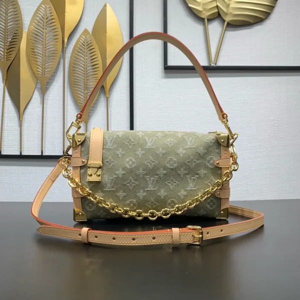 Louis Vuitton Monogram Denim Side Trunk East-West Bag image 1