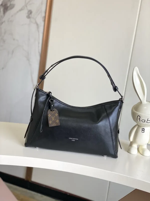 Louis Vuitton Black Shoulder Bag with Monogram Tag image 1