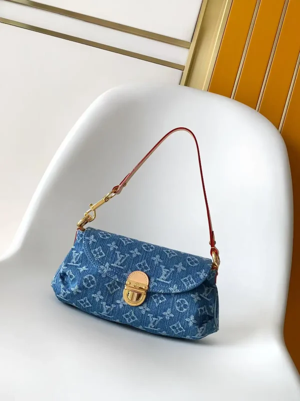 Louis Vuitton Blue Denim Monogram Shoulder Bag image 1