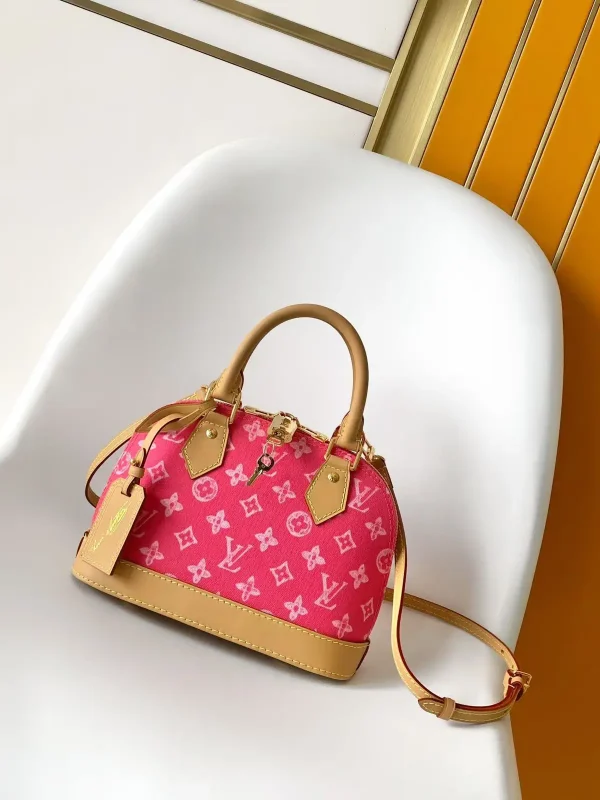 Louis Vuitton Pink Monogram Alma BB Top Handle Bag image 1