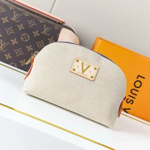 Louis Vuitton Beige Canvas Cosmetic Bag image 1