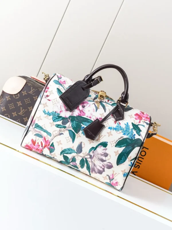 Louis Vuitton Speedy 30 Soft Floral Monogram Top Handle Bag image 1