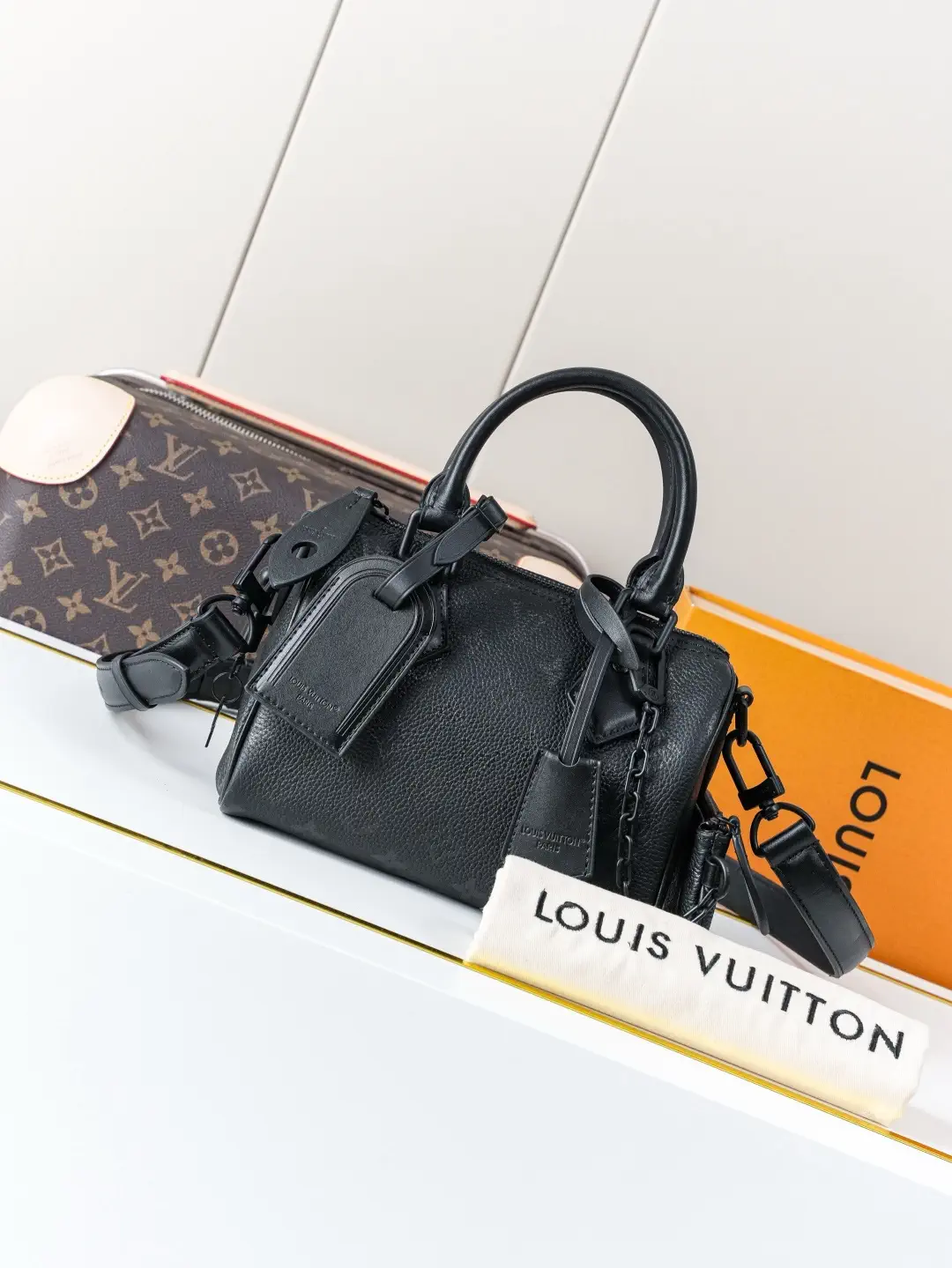 Louis Vuitton Black Monogram Speedy P9 Bandoulière 20 Top Handle Bag image 1