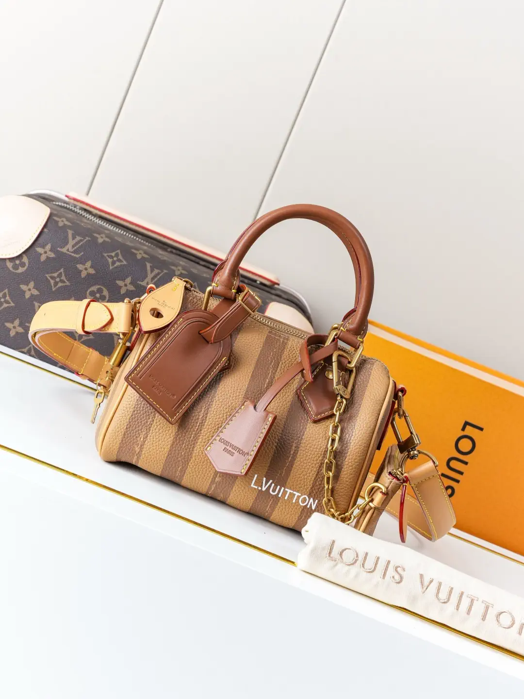 Louis Vuitton Speedy P9 Bandoulière 20 Striped Top Handle Bag image 1
