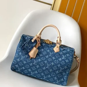 Louis Vuitton Speedy Soft 30 Monogram Denim Top Handle Bag image 1
