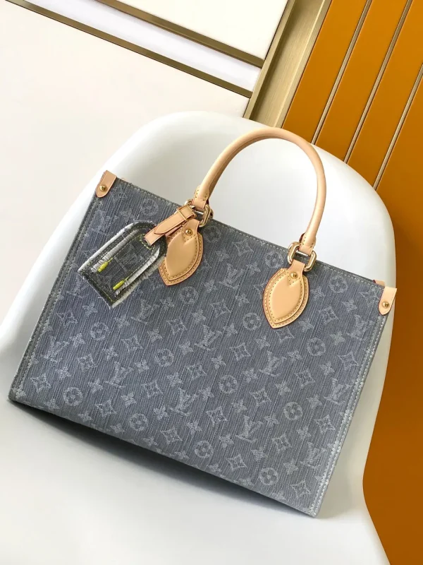 Louis Vuitton Onthego MM Monogram Denim Tote Bag image 1