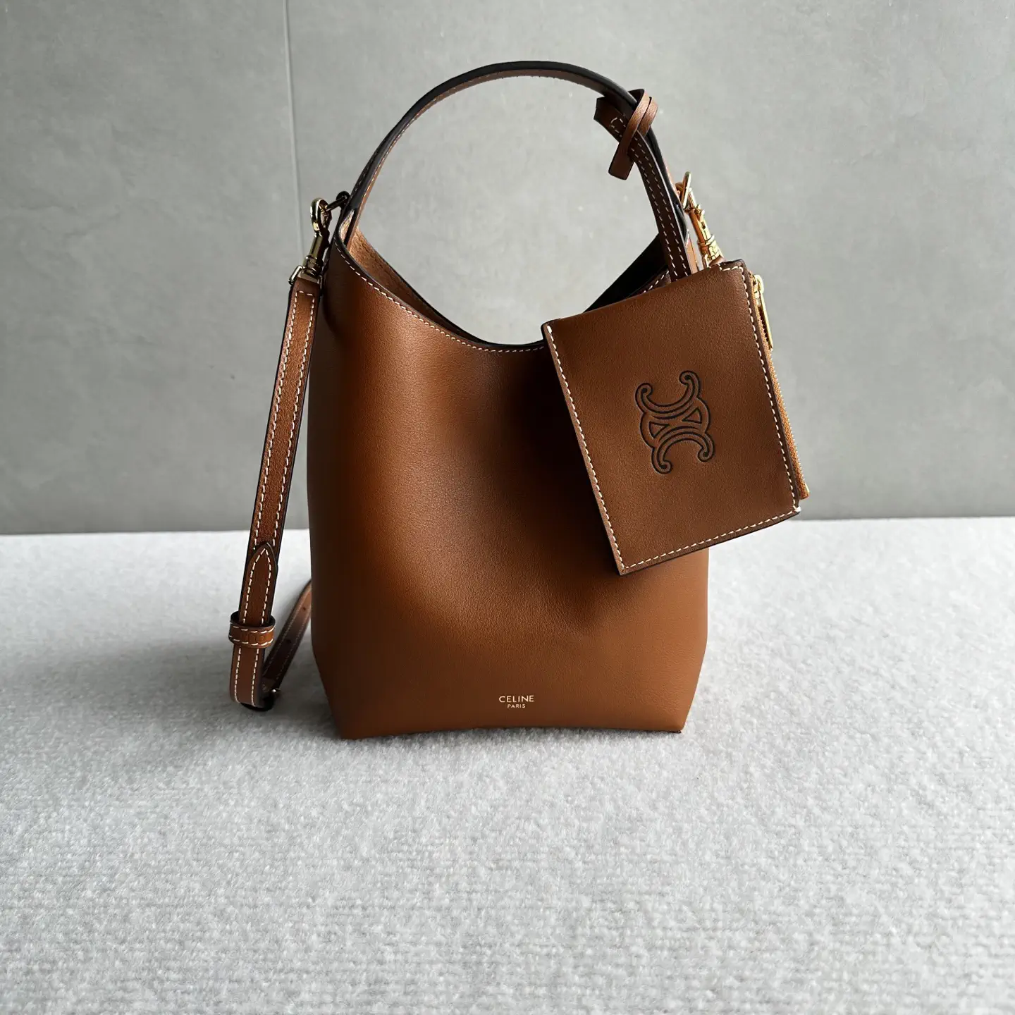 CELINE Leather Bucket Bag image 1