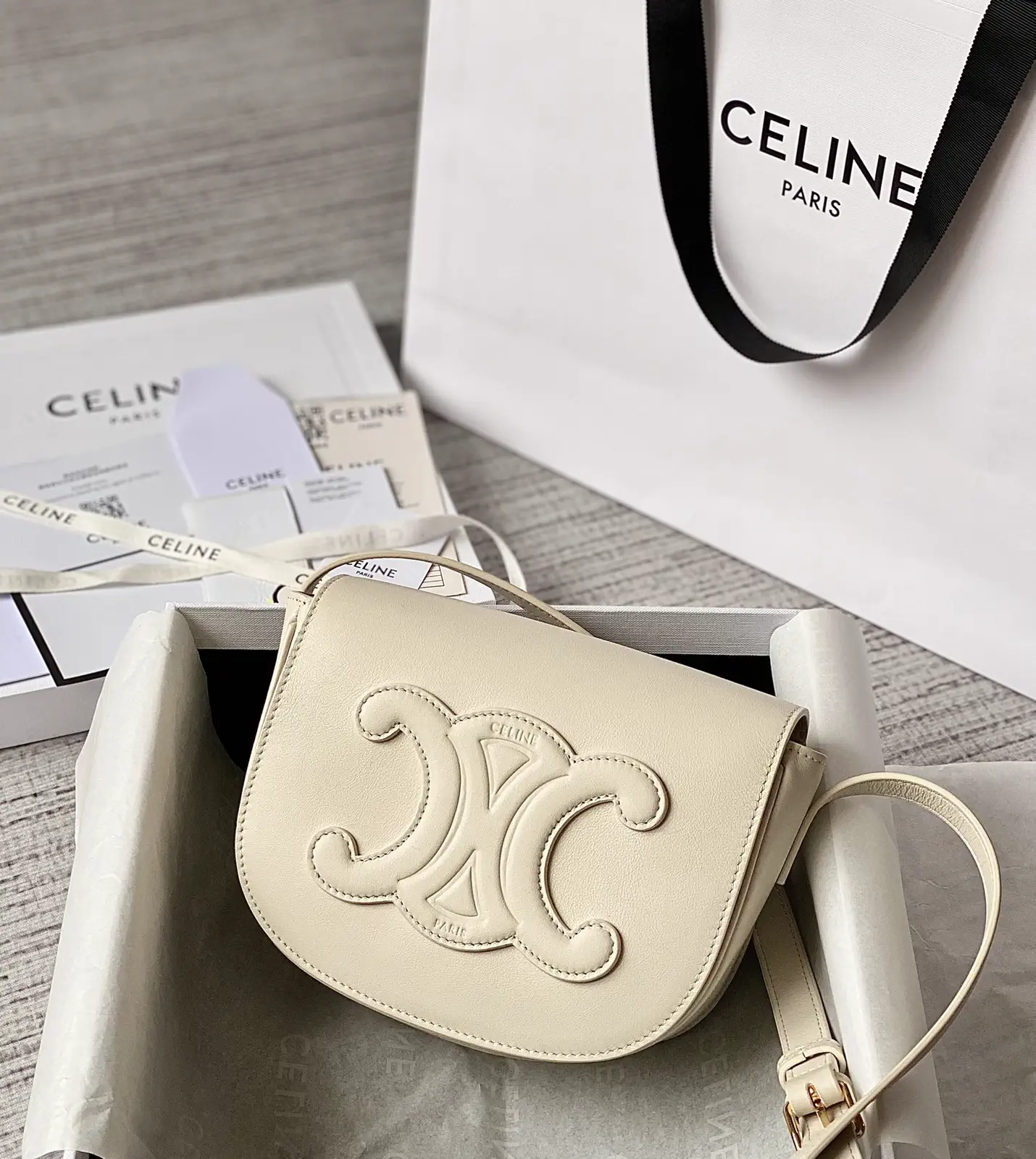 CELINE Folco Saddle Crossbody Bag image 1