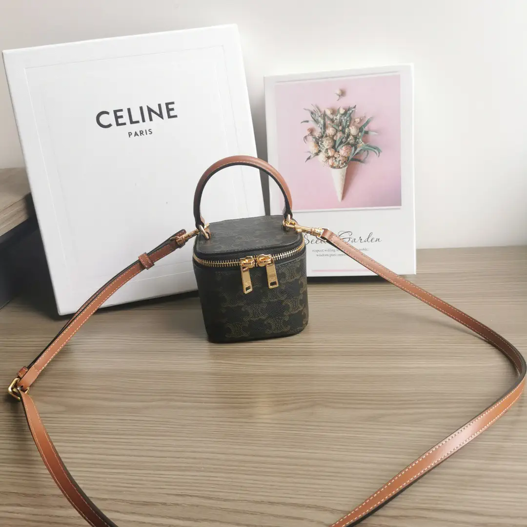 CELINE Monogram Mini Top Handle Crossbody Bag image 1
