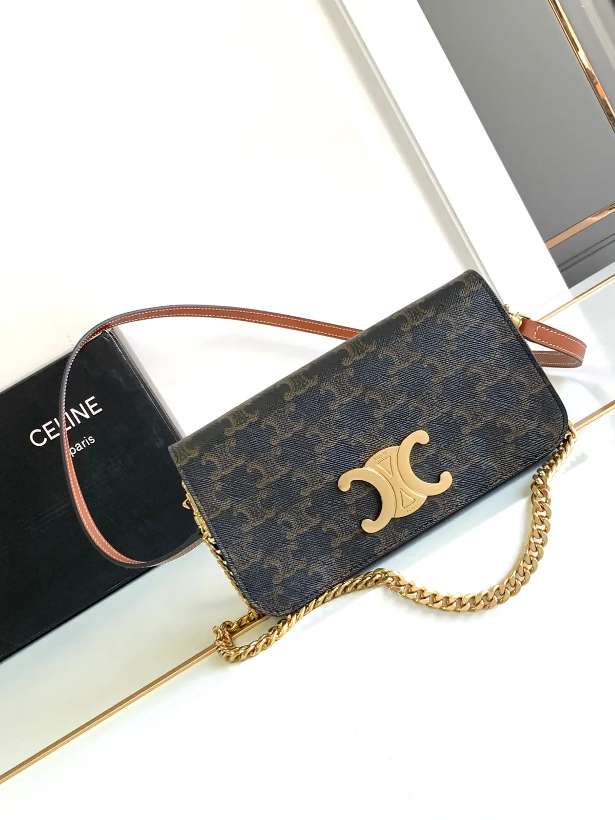 CELINE Triomphe Canvas Multi Pochette Crossbody Bag image 1